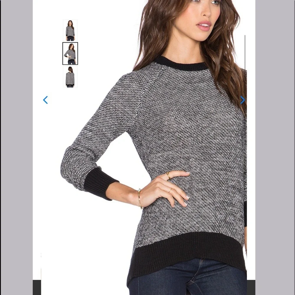 Michael Stars High Low Zip Back Sweater - Picture 3 of 9